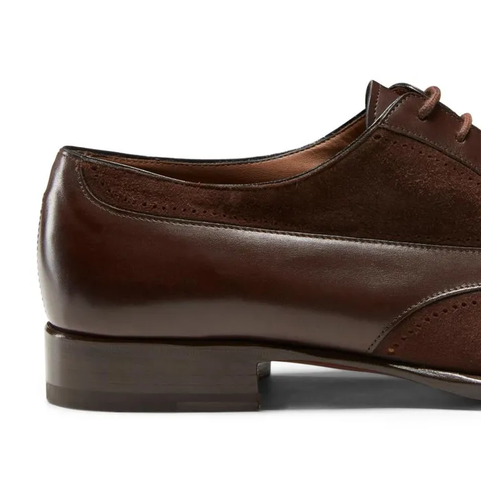 Men Leather And Suede LaceUp Shoe Mahogany Fratelli Rossetti LaceUp Shoes Men Leather And Suede LaceUp Shoe Mahogany Fratelli Rossetti LaceUp Shoes