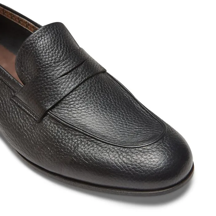 Men Leather Loafer Black Fratelli Rossetti Loafers