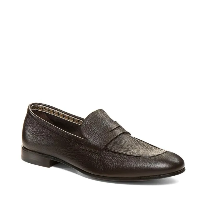 Men Leather Loafer Ebony Fratelli Rossetti Loafers