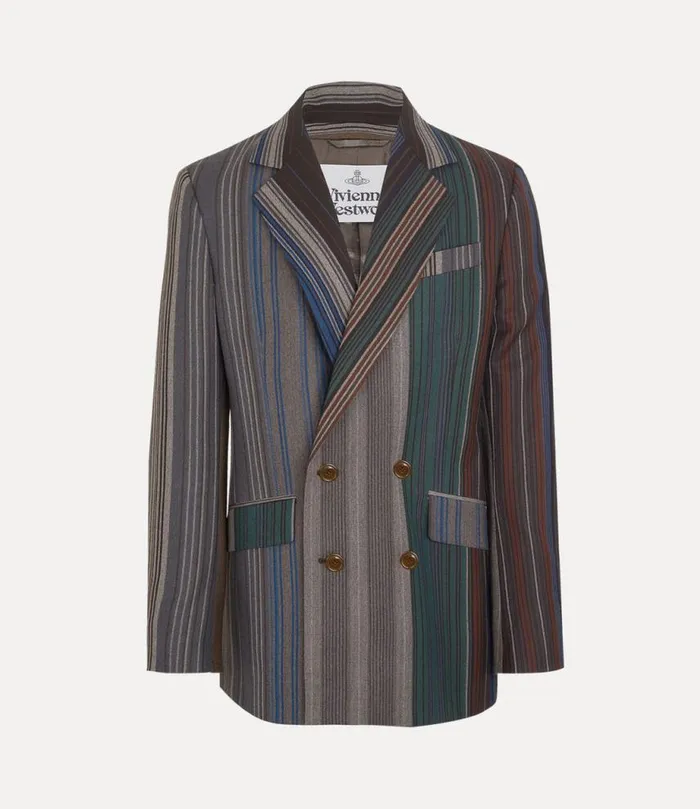 Men Loose DoubleBreasted Jacket Multi Vivienne Westwood Coats And Jackets