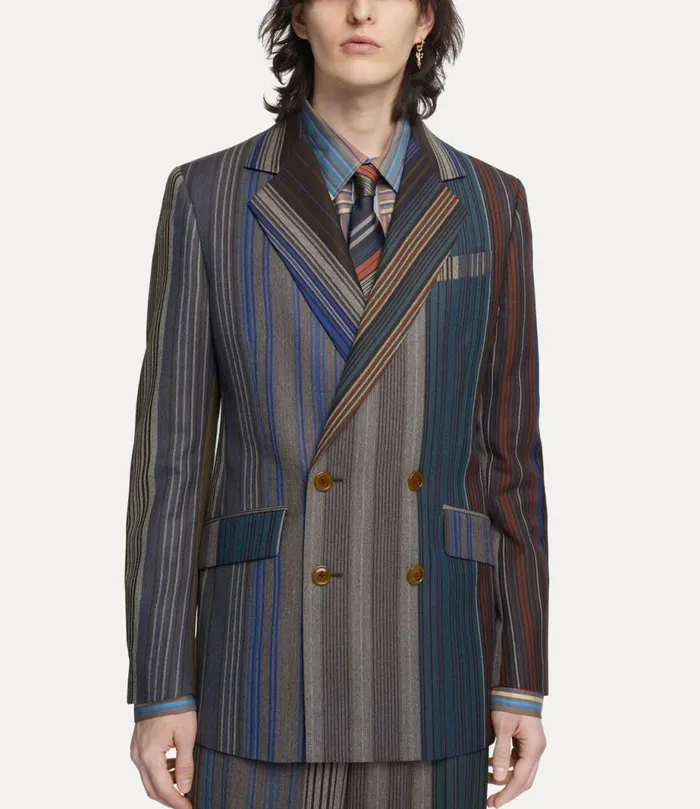 Men Loose DoubleBreasted Jacket Multi Vivienne Westwood Coats And Jackets Men Loose DoubleBreasted Jacket Multi Vivienne Westwood Coats And Jackets