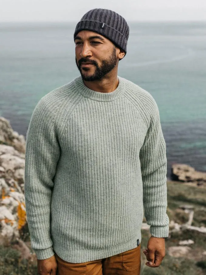 Men Mora Knit Jumper Glade Marl Finisterre Knitwear