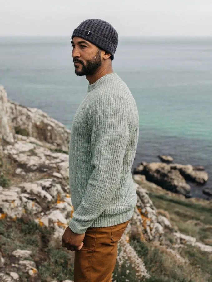 Men Mora Knit Jumper Glade Marl Finisterre Knitwear