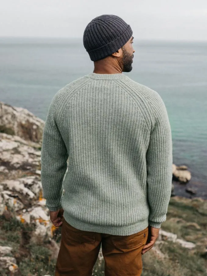 Men Mora Knit Jumper Glade Marl Finisterre Knitwear