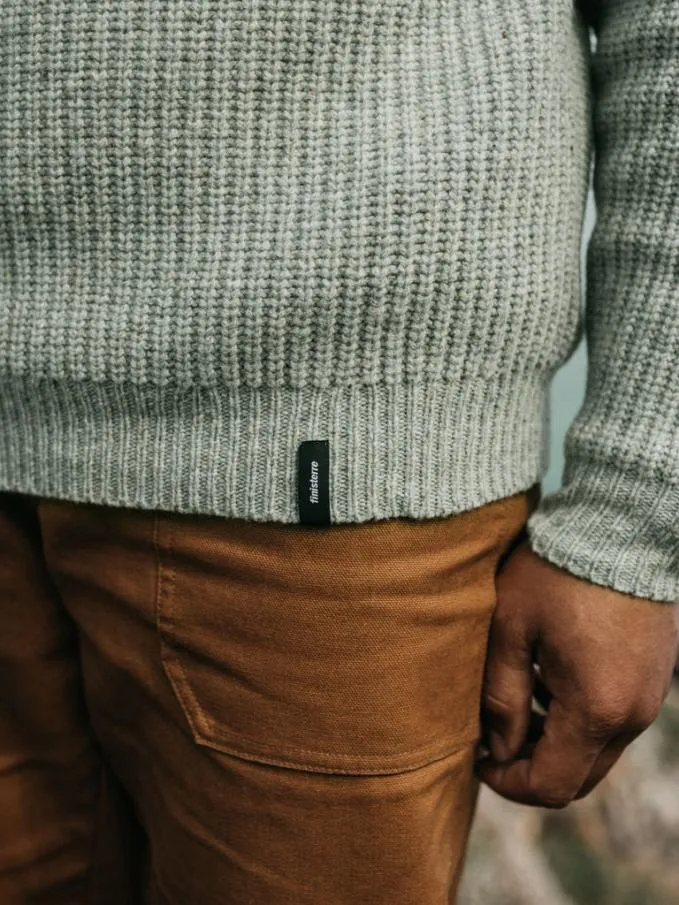 Men Mora Knit Jumper Glade Marl Finisterre Knitwear