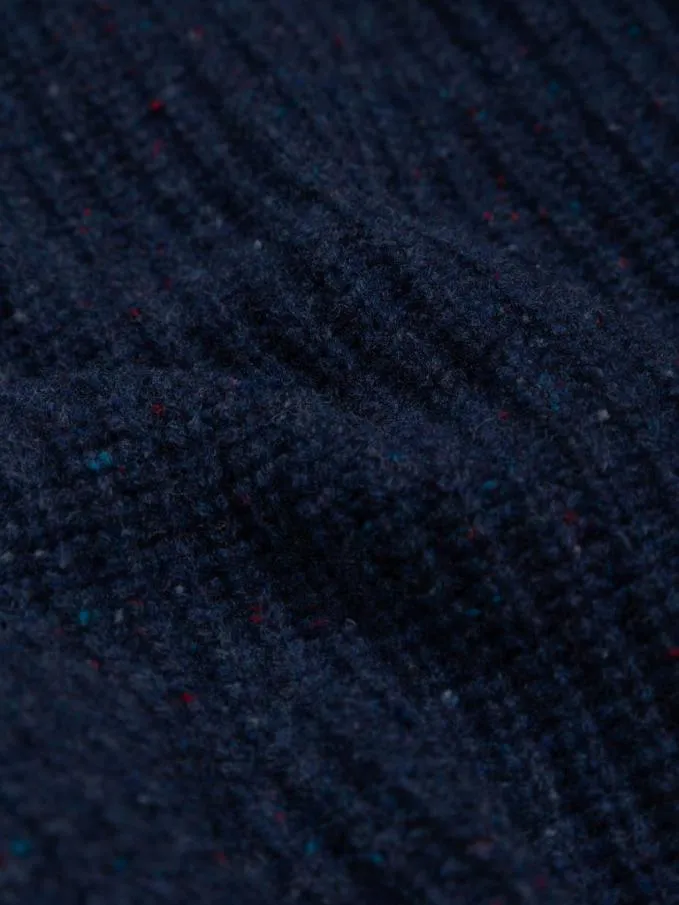 Men Mora Knit Jumper Navy Finisterre Knitwear