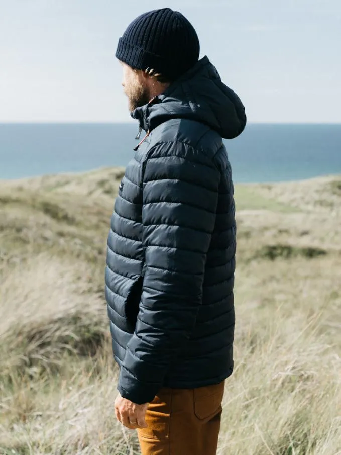 Men Nimbus Hooded Jacket Navy Finisterre Jackets Coats and Gilets