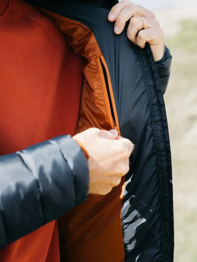 Men Nimbus Hooded Jacket Navy Finisterre Jackets Coats and Gilets