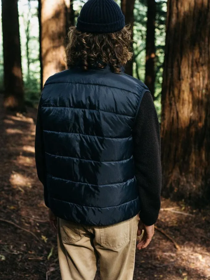 Men Nimbus Insulated Gilet Navy Finisterre Jackets Coats and Gilets