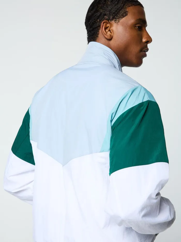 Men Nylon Sergio Tacchini Angolo Track Jacket Brilliant White
