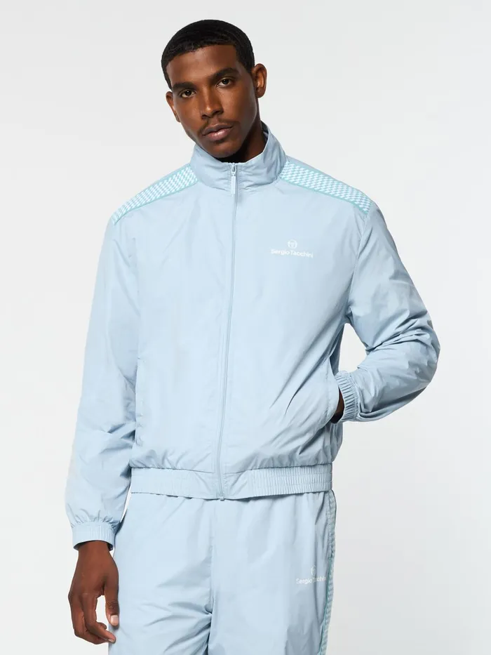 Men Nylon Sergio Tacchini Dama Track Jacket Celestial Blue