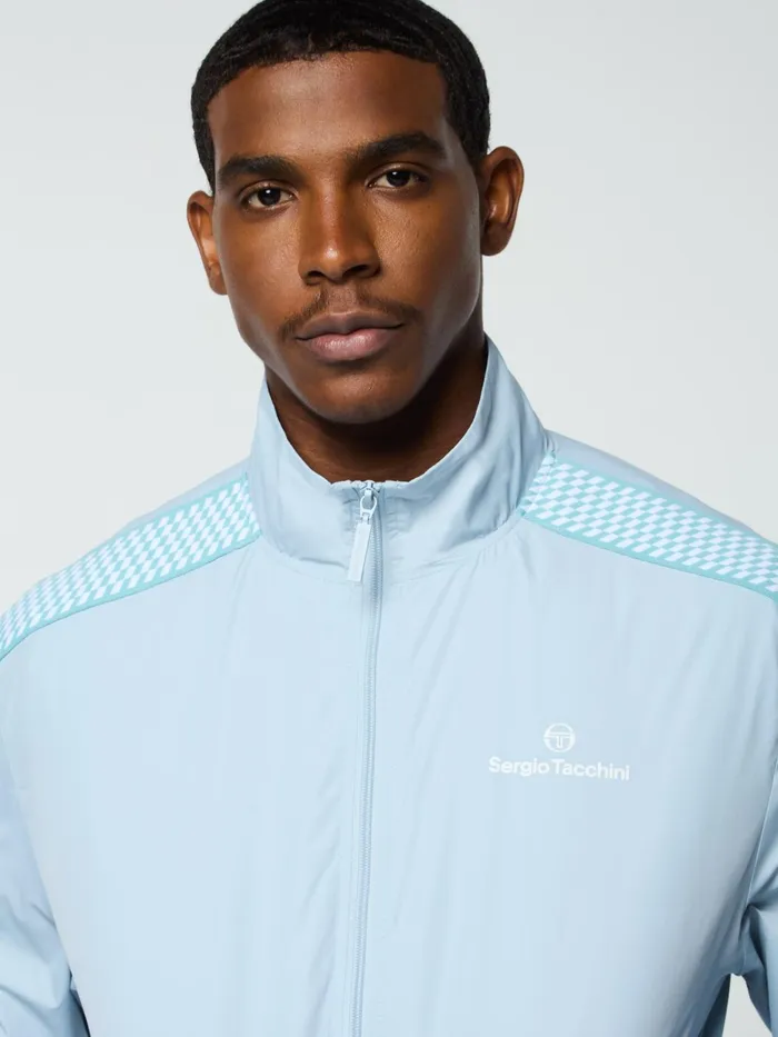 Men Nylon Sergio Tacchini Dama Track Jacket Celestial Blue
