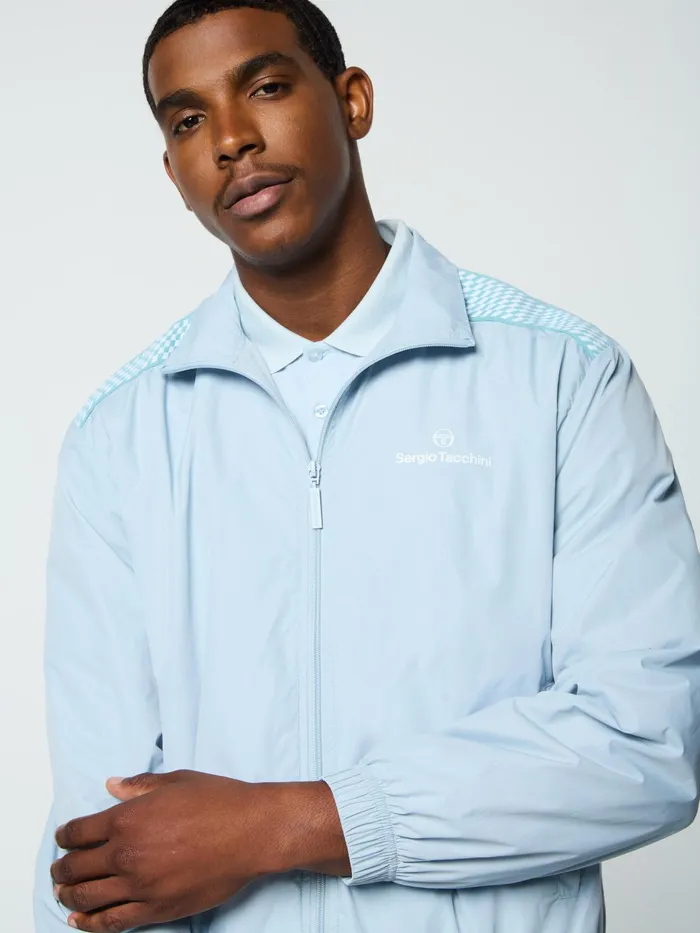 Men Nylon Sergio Tacchini Dama Track Jacket Celestial Blue