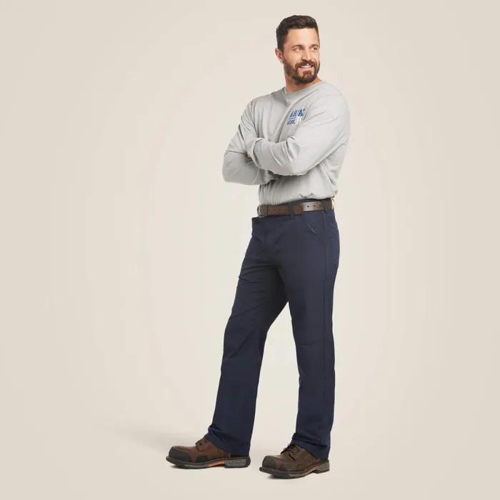 Men Pants and Shorts Ariat FR M4 Relaxed DuraLight Ripstop Boot Cut Pant Navy Men Pants and Shorts Ariat FR M4 Relaxed DuraLight Ripstop Boot Cut Pant Navy