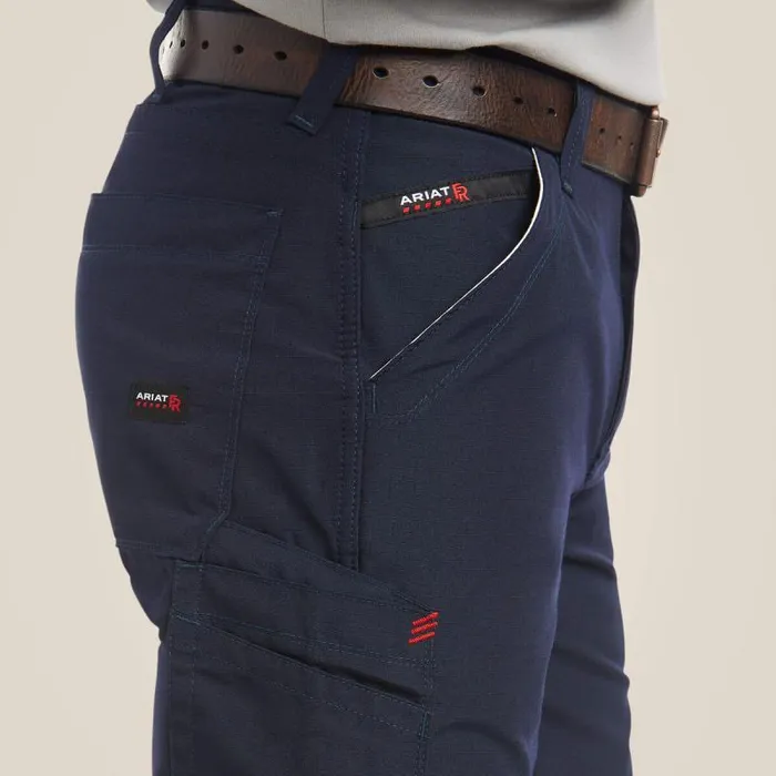 Men Pants and Shorts Ariat FR M4 Relaxed DuraLight Ripstop Boot Cut Pant Navy Men Pants and Shorts Ariat FR M4 Relaxed DuraLight Ripstop Boot Cut Pant Navy