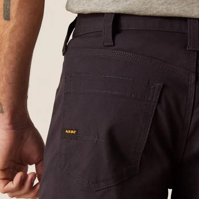 Men Pants and Shorts Ariat Rebar DuraStretch Made Tough 10034 Short Charcoal Men Pants and Shorts Ariat Rebar DuraStretch Made Tough 10034 Short Charcoal