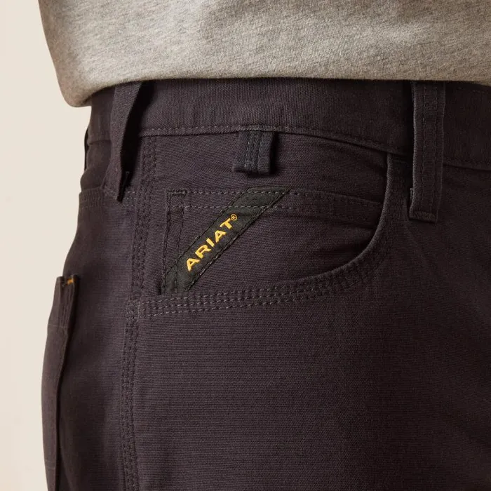 Men Pants and Shorts Ariat Rebar DuraStretch Made Tough 10034 Short Charcoal Men Pants and Shorts Ariat Rebar DuraStretch Made Tough 10034 Short Charcoal