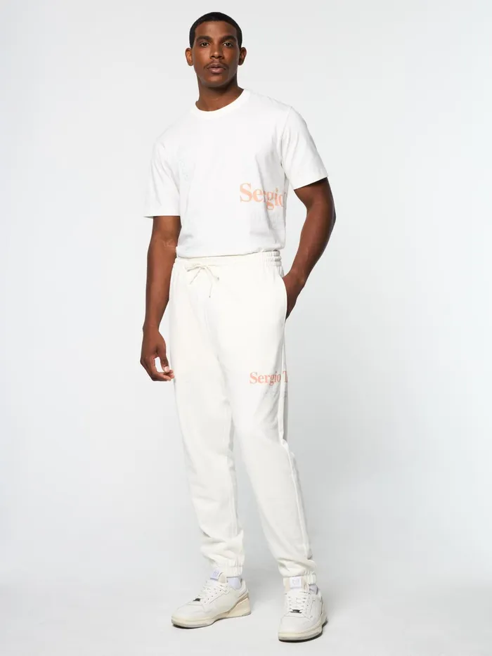 Men Pants And Sweatpants Sergio Tacchini Bari Graphic Sweatpant Gardenia