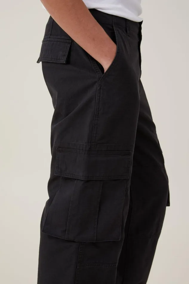 Men Pants Cotton On Baggy Cargo Pant Black Ripstop Men Pants Cotton On Baggy Cargo Pant Black Ripstop