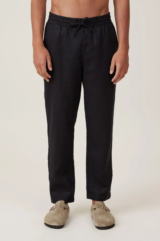 Men Pants Cotton On Linen Pant Black Men Pants Cotton On Linen Pant Black