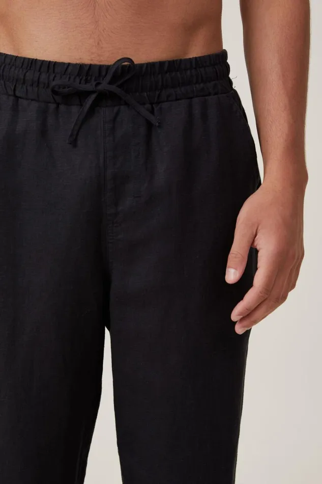 Men Pants Cotton On Linen Pant Black Men Pants Cotton On Linen Pant Black