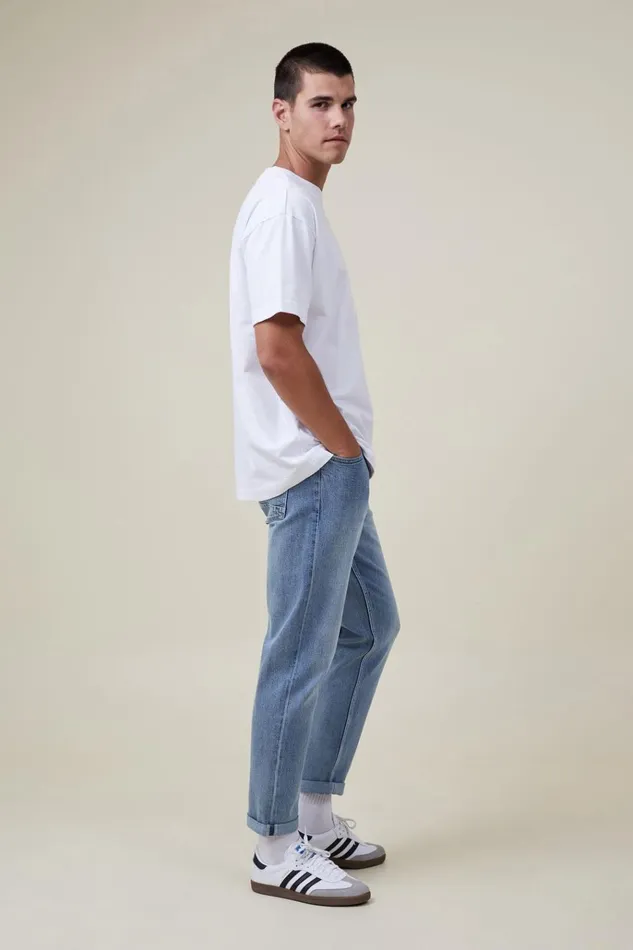 Men Pants Cotton On Relaxed Tapered Jean Garage Blue Men Pants Cotton On Relaxed Tapered Jean Garage Blue