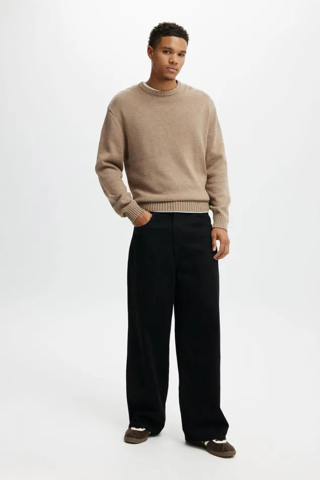 Men Pants Cotton On Super Baggy Jean Heartbreaker Black