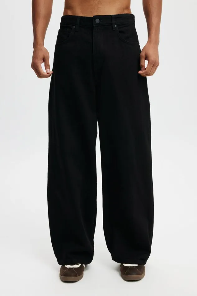 Men Pants Cotton On Super Baggy Jean Heartbreaker Black Men Pants Cotton On Super Baggy Jean Heartbreaker Black