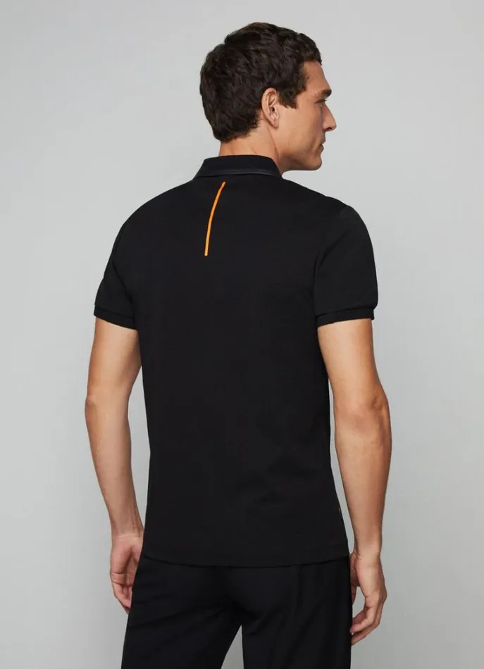 Men Polo Shirts Hackett London Hackett Sport Slim Fit Polo Black