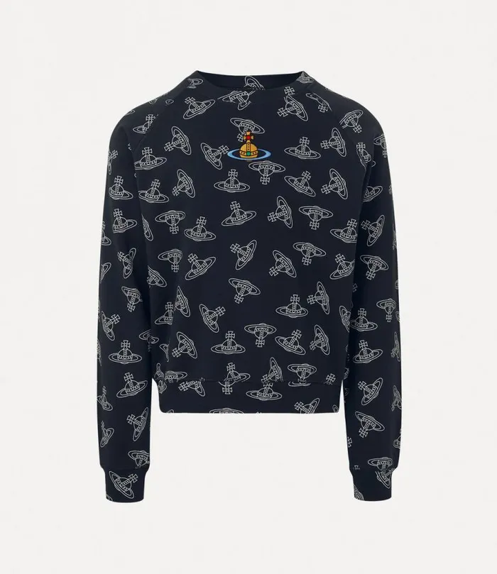 Men Raglan Sweatshirt Navywhite Vivienne Westwood Knitwear And Sweatshirts