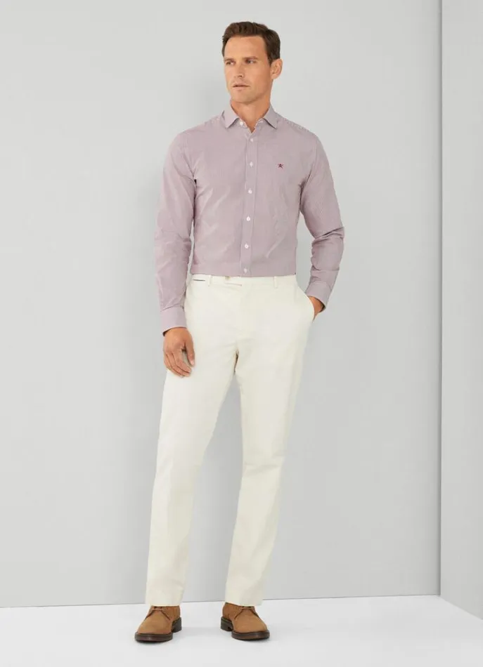 Men Shirts Hackett London Slim Fit Bengal Striped Shirt Red