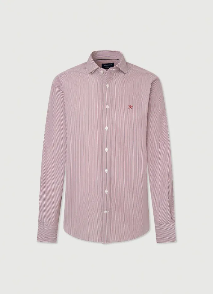 Men Shirts Hackett London Slim Fit Bengal Striped Shirt Red