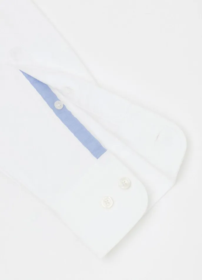 Men Shirts Hackett London Slim Fit Oxford Shirt White