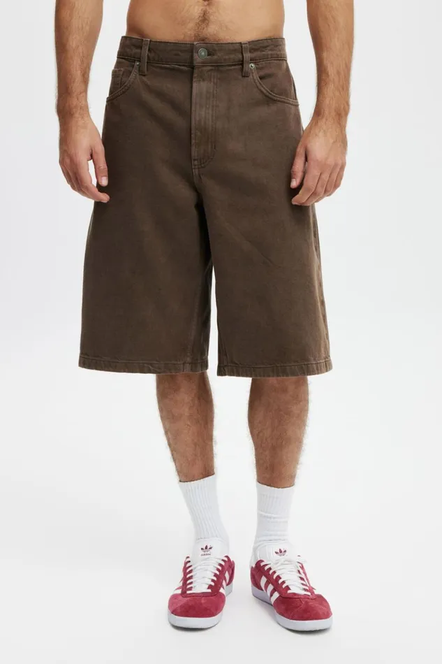 Men Shorts Cotton On Denim Jort Chocolate Men Shorts Cotton On Denim Jort Chocolate