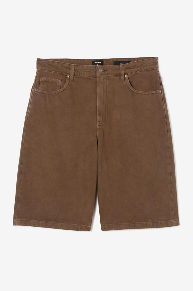 Men Shorts Cotton On Denim Jort Chocolate Men Shorts Cotton On Denim Jort Chocolate