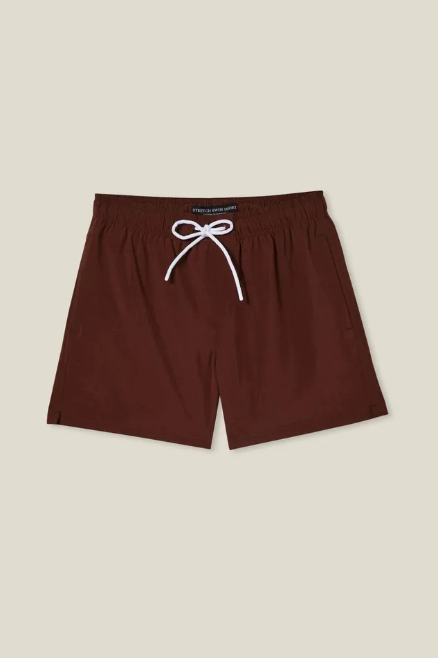 Men Shorts Cotton On Stretch Swim Short Chocolate