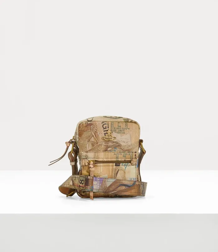Men Small Jackson Crossbody Satchel Rubbishprint Vivienne Westwood Crossbody Bags