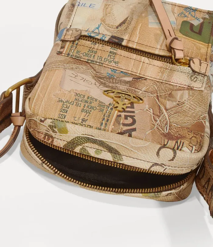 Men Small Jackson Crossbody Satchel Rubbishprint Vivienne Westwood Crossbody Bags