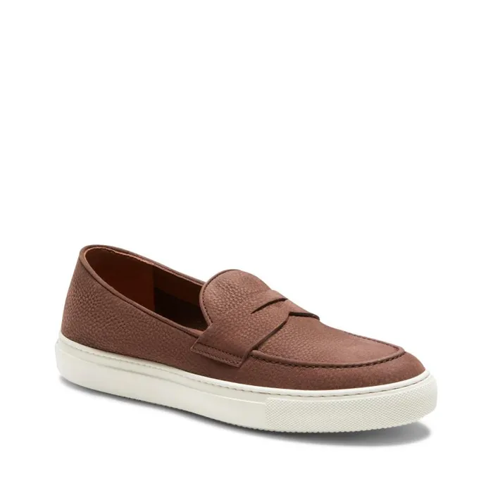 Men Suede Loafer Brown Fratelli Rossetti Loafers