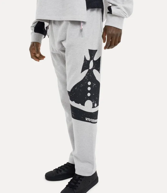 Men Sunken Orb Football Trousers Greymelange Vivienne Westwood Trousers And Shorts Men Sunken Orb Football Trousers Greymelange Vivienne Westwood Trousers And Shorts