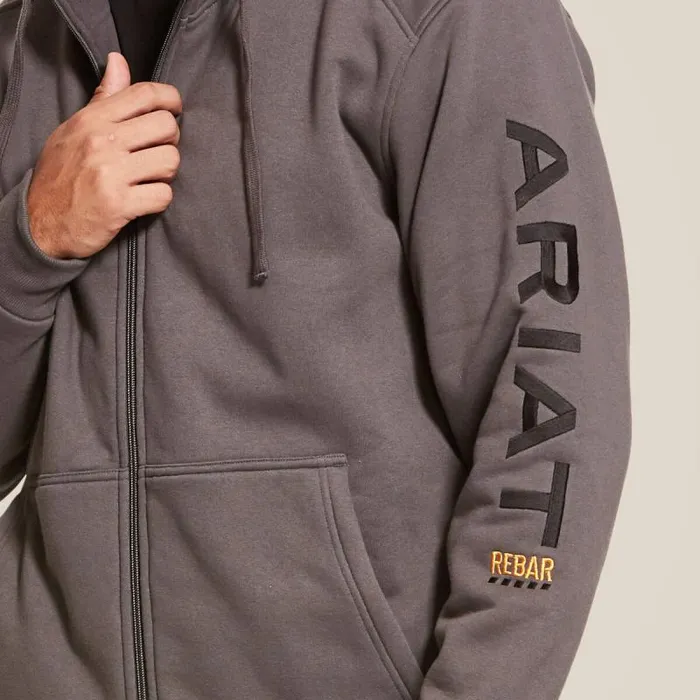 Men Sweatshirts and Hoodies Ariat Rebar AllWeather Full Zip Hoodie Rebar Grey Men Sweatshirts and Hoodies Ariat Rebar AllWeather Full Zip Hoodie Rebar Grey