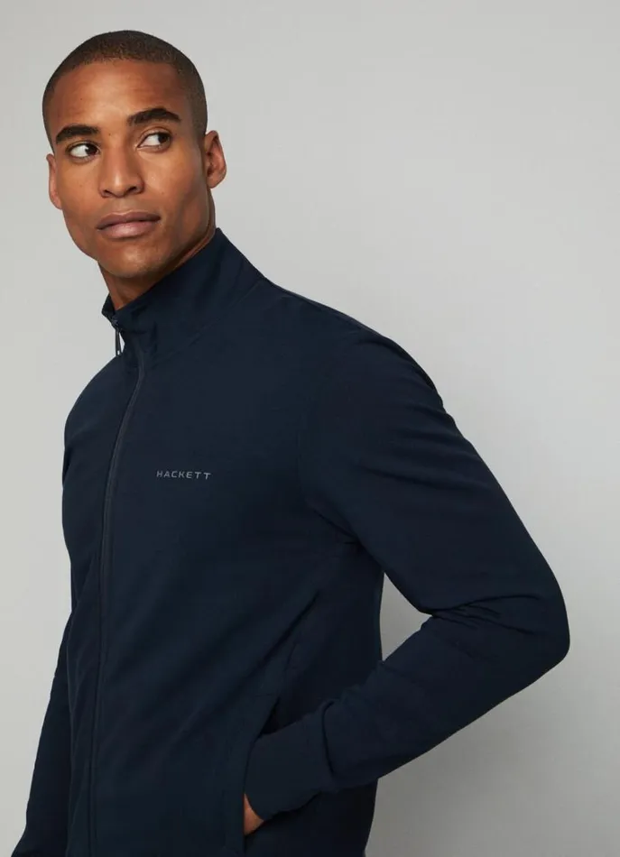 Men Sweatshirts Hackett London Classic Fit FullZip Sweatshirt Navygrey