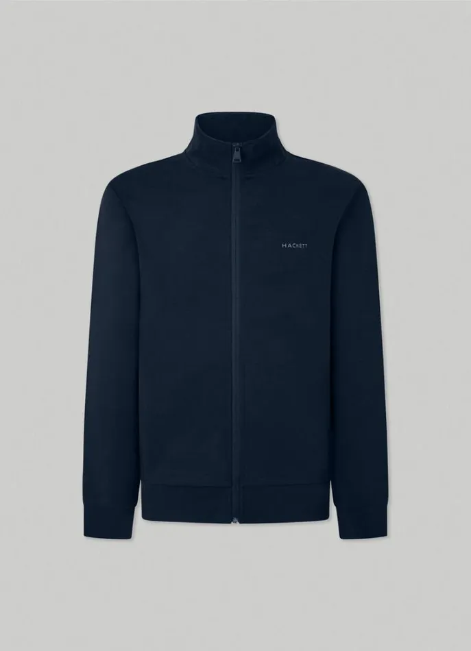 Men Sweatshirts Hackett London Classic Fit FullZip Sweatshirt Navygrey