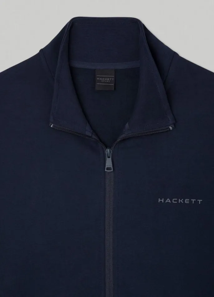 Men Sweatshirts Hackett London Classic Fit FullZip Sweatshirt Navygrey