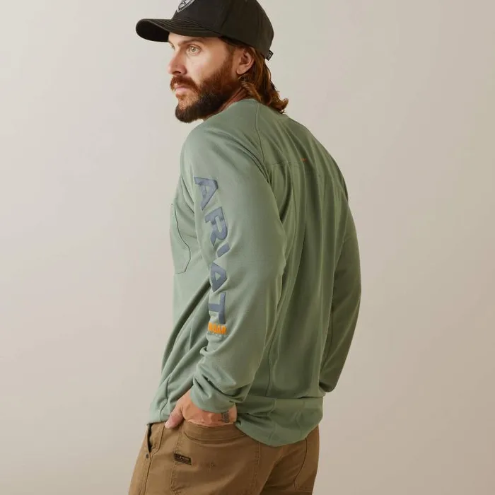 Men TShirts and Polos Ariat Rebar Heat Fighter TShirt Lily Pad Periscope Men TShirts and Polos Ariat Rebar Heat Fighter TShirt Lily Pad Periscope