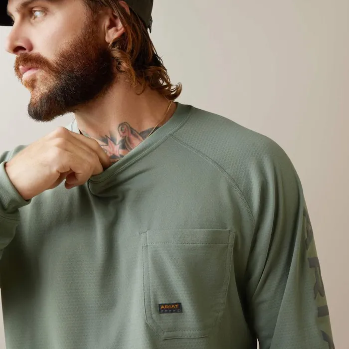 Men TShirts and Polos Ariat Rebar Heat Fighter TShirt Lily Pad Periscope Men TShirts and Polos Ariat Rebar Heat Fighter TShirt Lily Pad Periscope