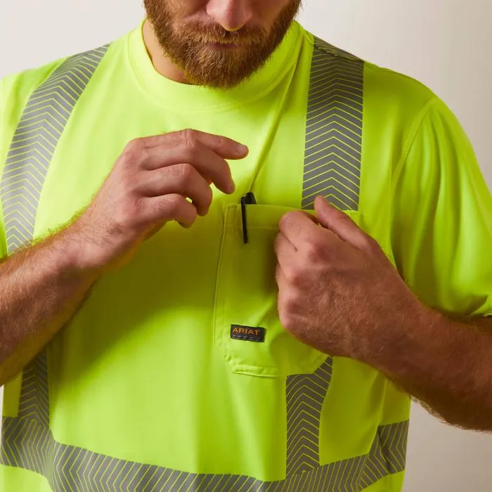 Men TShirts and Polos Ariat Rebar HiVis ANSI TShirt Hivis Yellow Men TShirts and Polos Ariat Rebar HiVis ANSI TShirt Hivis Yellow