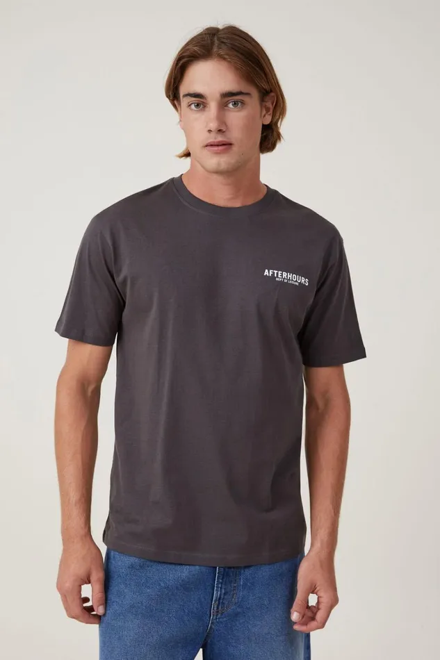 Men Tees and Tanks Cotton On Easy TShirt Faded Slate Afterhours