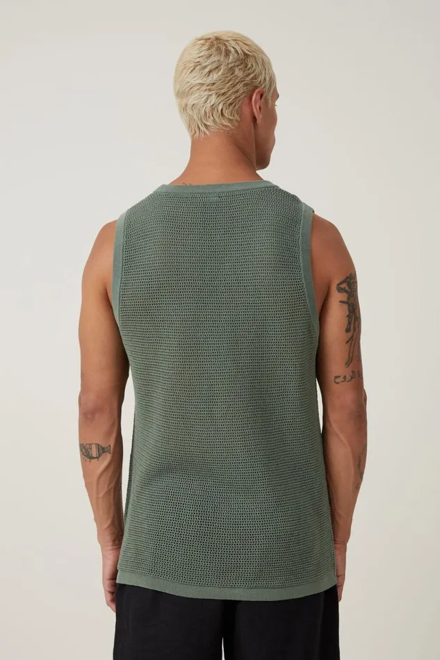 Men Tees and Tanks Cotton On Knit Tank Sage Green Men Tees and Tanks Cotton On Knit Tank Sage Green