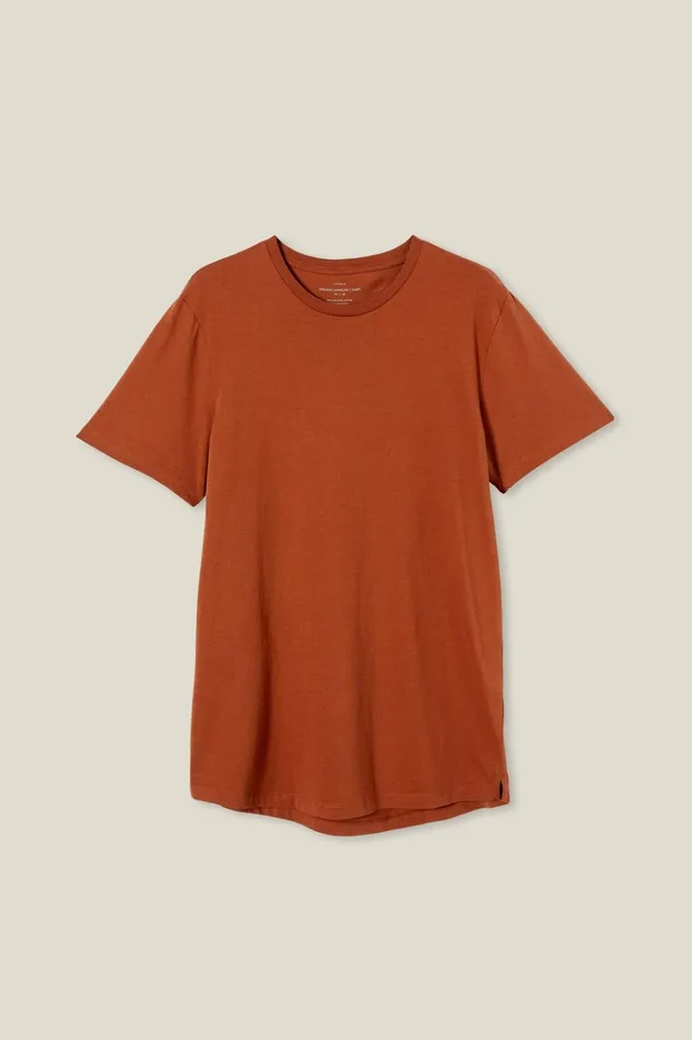 Men Tees and Tanks Cotton On Organic Longline TShirt Terracotta Men Tees and Tanks Cotton On Organic Longline TShirt Terracotta